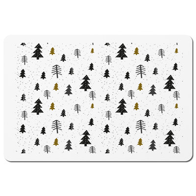 Garrett Polyester, Wood/Bamboo No Pattern Rectangle Placemat