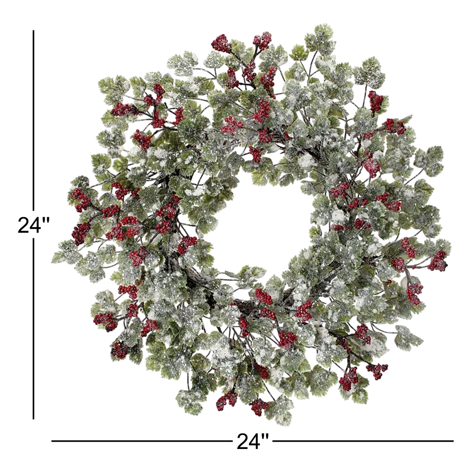 24'' Polyethylene Plastic Wreath