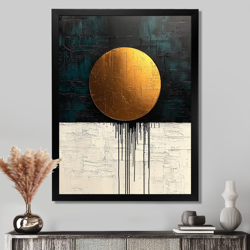 Reckers - Abstract Canvas Prints, Framed Print without Mat, 20" H x 12" W, Black