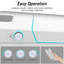 Bidet de toilette intelligent avec siège chauffant, affichage à DEL, buse autonettoyante, nuit, option occultante de la télécommande en céramique
