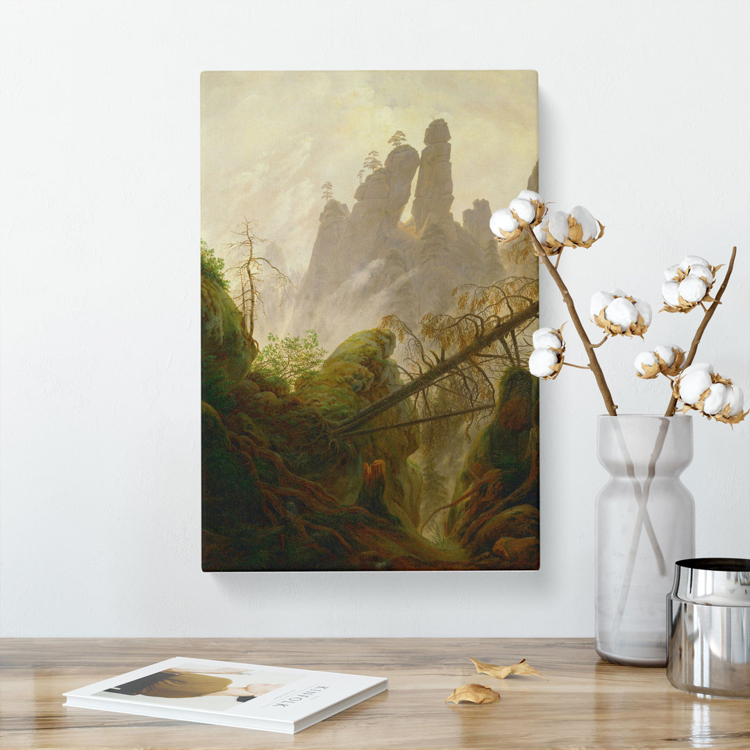 Friedrich Caspar David Rocky Ravine by Caspar David Friedrich - Wrapped Canvas