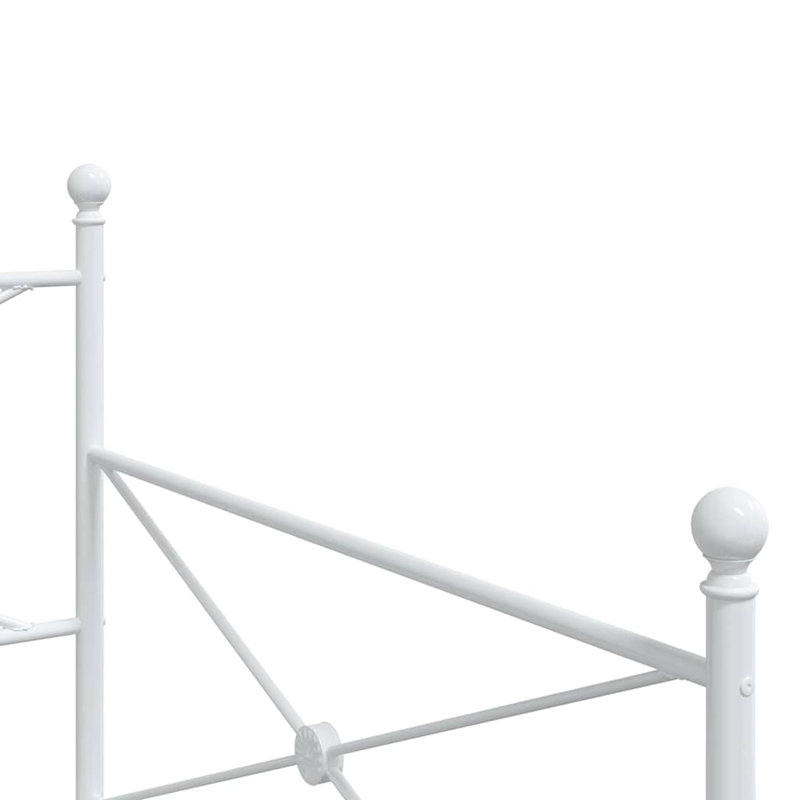 Day Bed Without Mattress Steel, 113 x 208cm, White, None