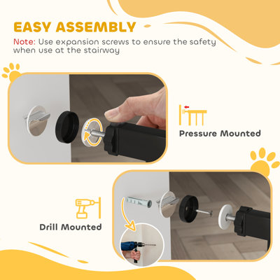 Plumerville Pressure Mounted Pet Gate With Door