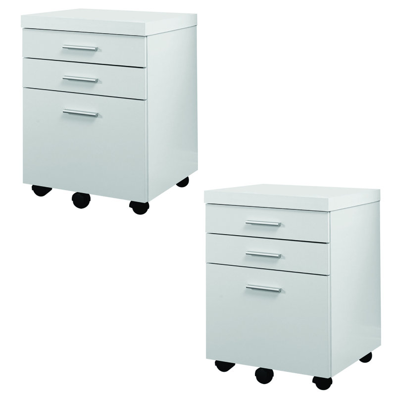 17.75'' Wide 3 -Drawer Mobile File Cabinet