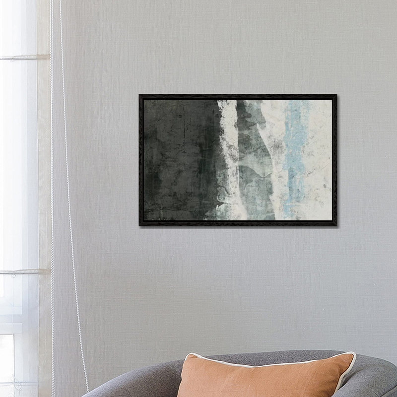 Black & Grey & Blue II by Studio W - Gallery-Wrapped Canvas Giclée on Canvas, Black Framed, 66.04 cm H x 45.72 cm W