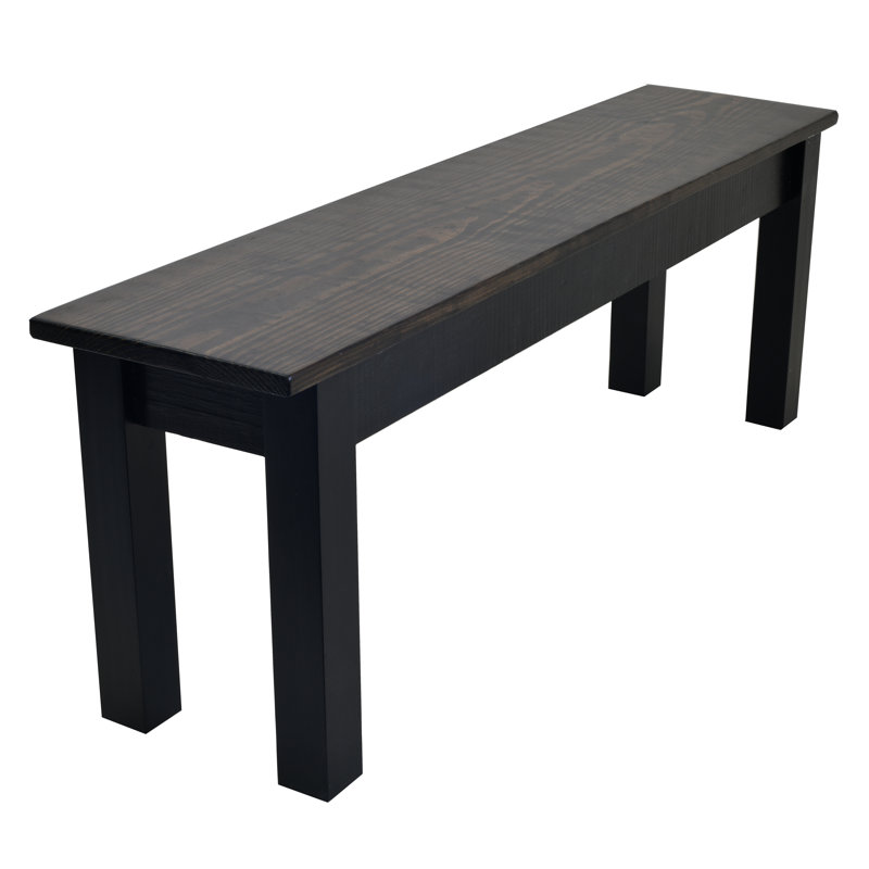 Banc en bois Medau, H 17 po x l 48 po x P 12 po