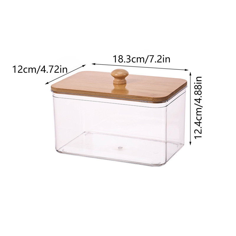 Boîte de rangement en plastique pour dosettes de lessive avec couvercle, idéale pour la buanderie, la cuisine ou la salle de bain.