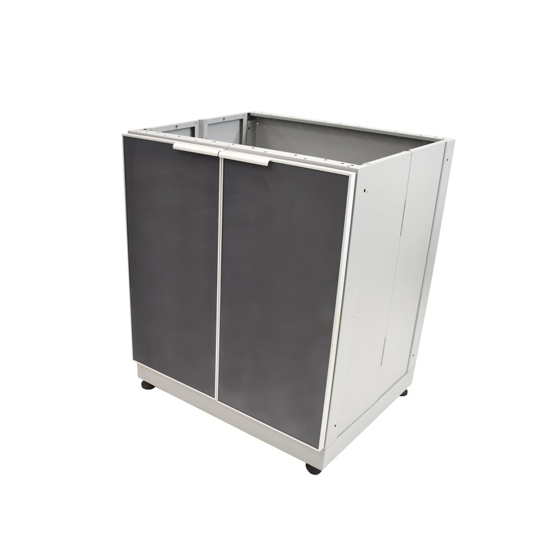 Armoire de cuisine d'extérieur 2 portes - gris foncé