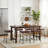 Faux Leather Tufted Counter Stools Set of 12,Dark Brown-1716378380-1716378381