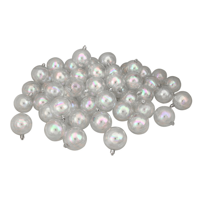 Shatterproof Matte Christmas Ball Ornament, Clear Iridescent