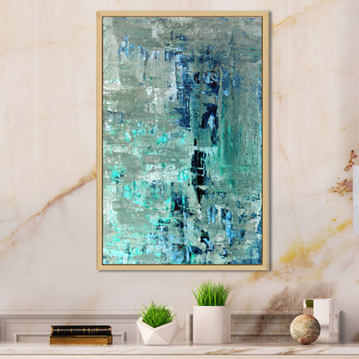 «Blue Meets Turquoise», œuvre d'art moderne et contemporaine sur toile