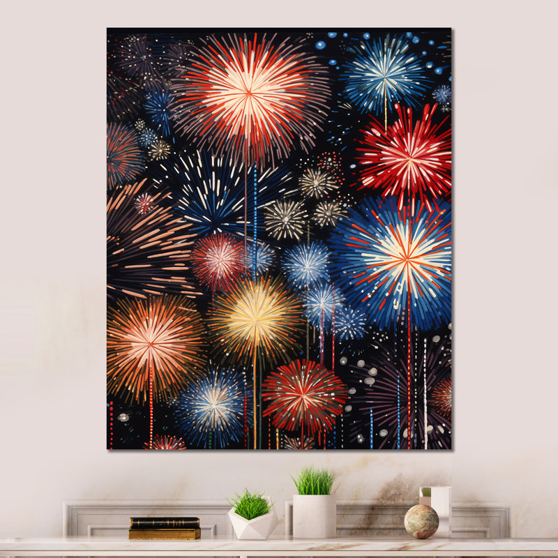 - Décoration murale en métal feux d'artifice, H 20 po x l 12 po x P 1 po