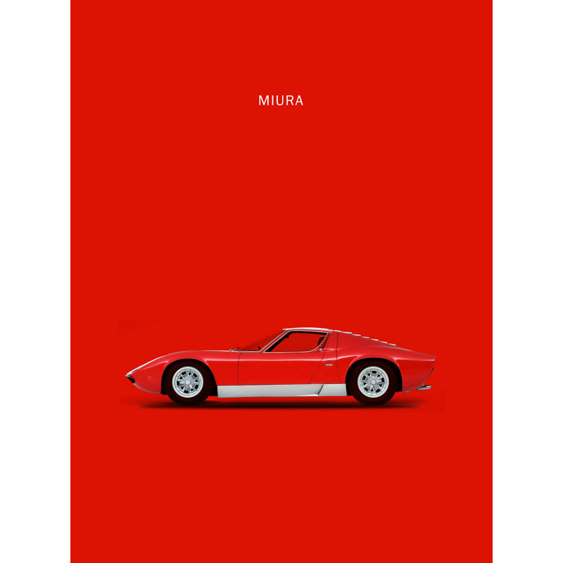 «Lambo Miura 69» par Mark Rogan, reproduction sur toile tendue, H 24 po x l 18 po