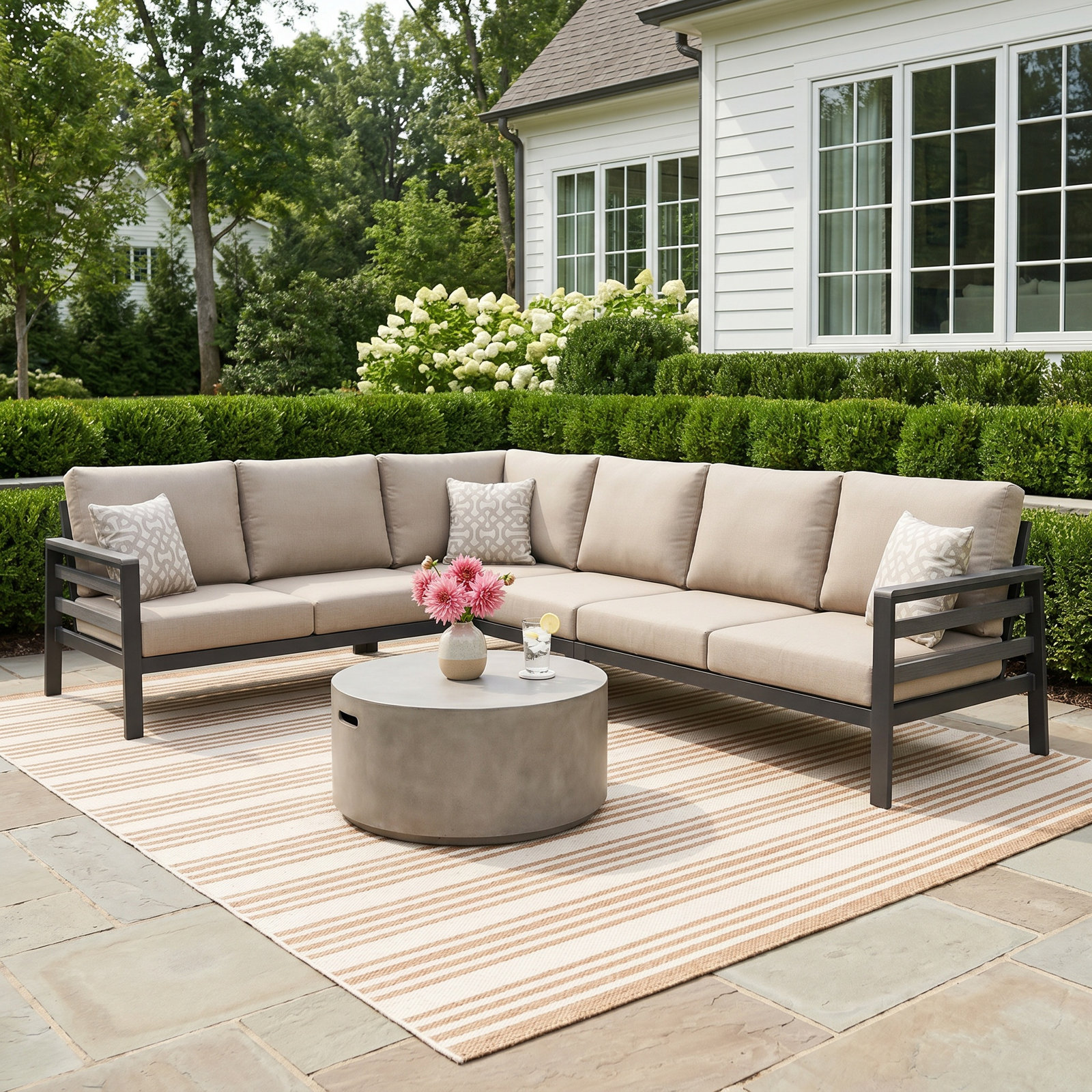 Townsend 88" Sunbrella® Patio Sofa, Cast Silver Sunbrella®