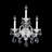 Sterling 3 Light Wall Sconce in Silver with Clear Radiance Crystals-134731837-13720039-134731836