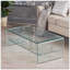 Table basse en verre avec tablette Ramona