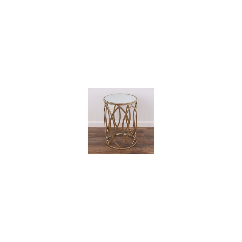Margueriette Mirrored Glass Top Nesting Tables, Gold