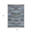 Tapis extérieur lavable rayé bleu 10 pi x 14 pi bleu