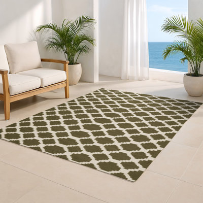 Tapis brun intérieur et extérieur Trellis
