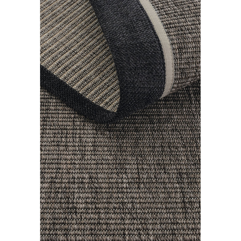 Tapis en sisal à double bordure Lopez, Tapis de couloir 4 pi x 13 pi 2 po