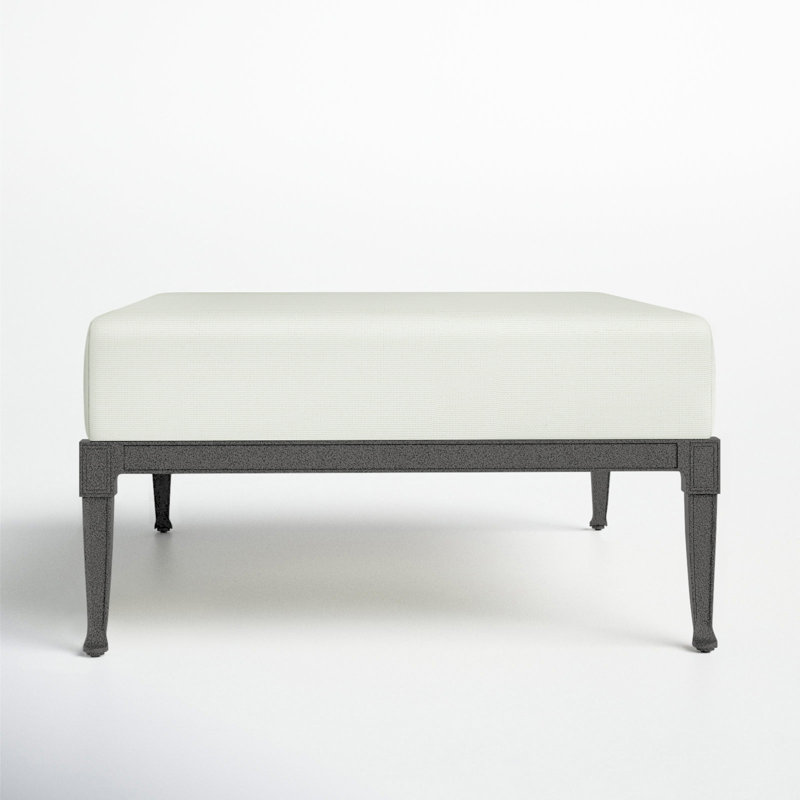 Repose-pieds d'extérieur Wiltshire, Étain, Tissu de voile Sunbrella® texturé