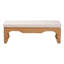 Banc en rotin naturel de style Ming avec coussin Bali - Pari Abena
