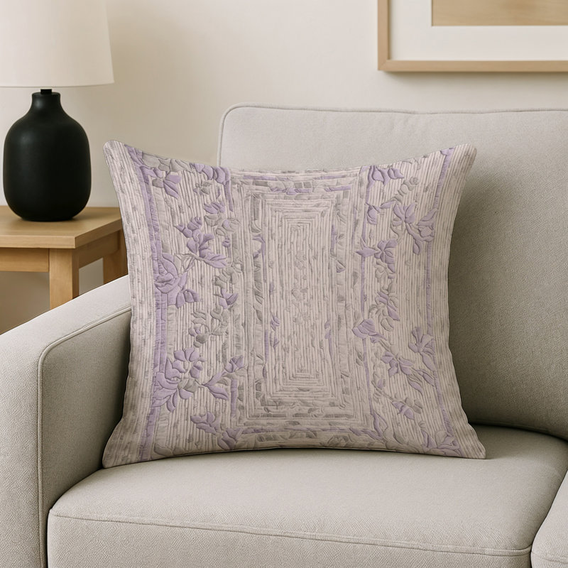 Coussin décoratif intérieur et extérieur Modern, Gris abstrait 228, Carré 16 po