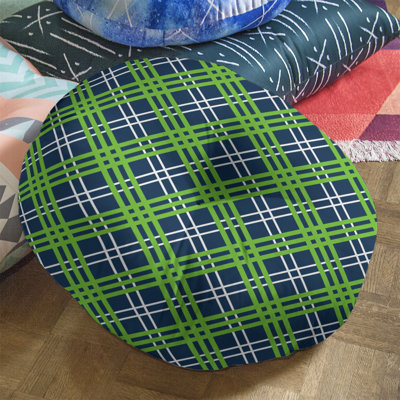Housse de coussin ronde de luxe en forme de ballon de football de Seattle