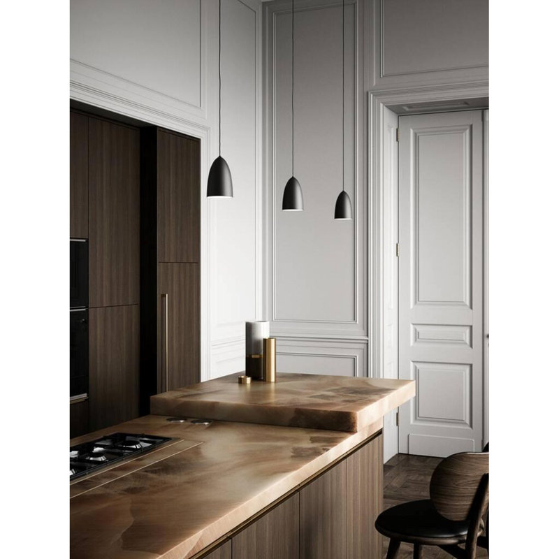 1 - Light Black Dome Pendant