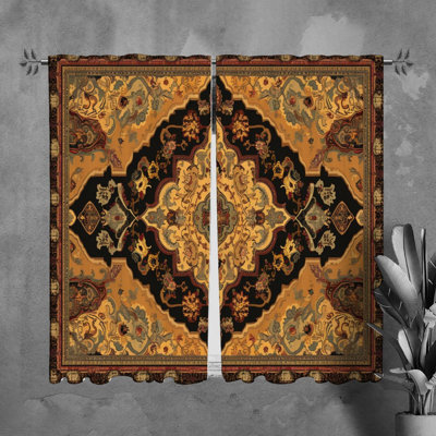 Paire de rideaux obscurcissant en polyester Shalva