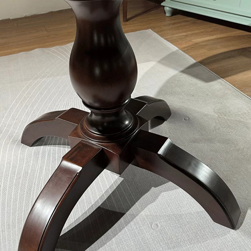 Solid wood round dining table set, 29.52"H x 51.18"L x 51.18"W