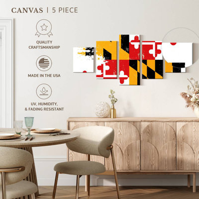 Grunge Style Maryland Flag