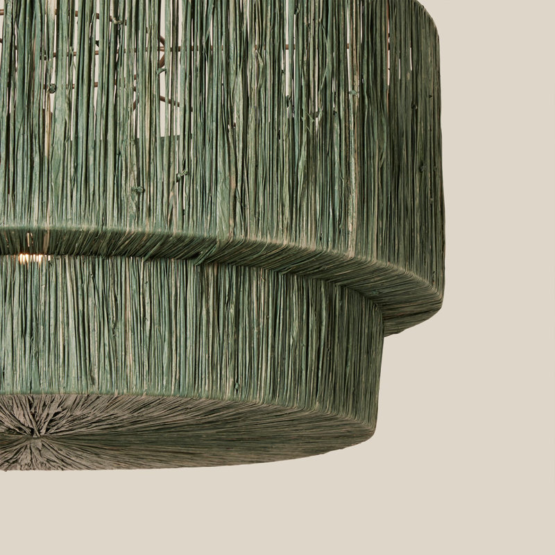 Cocktail Two-Tier Grass Pendant in Green