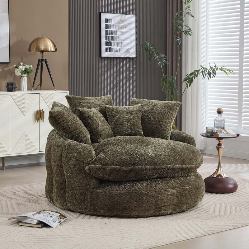 Canapé à billes avec éponge de haute qualité, Polyester vert olive