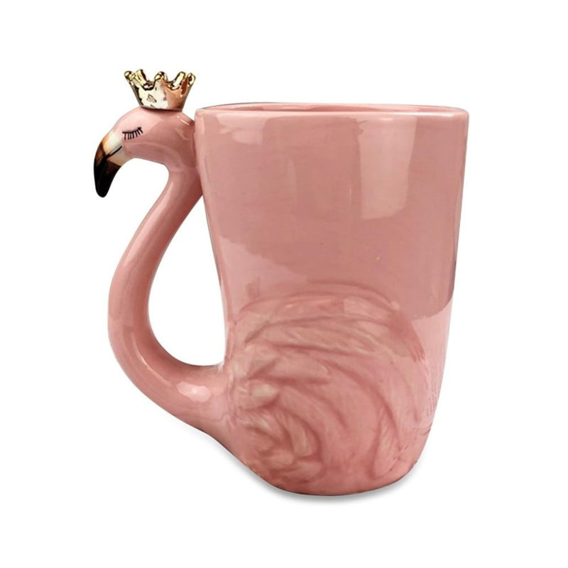 16 Oz Cute Pink Flamingo Ceramic Mug