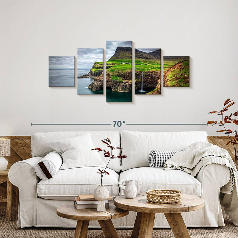 Gasadalur Cliff, 24" H x 55" W