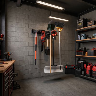 Porte-outils de jardin à fixation murale 33 po 400 lb Garage