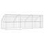  Dog Kennel With Storage Silver Galvanised Steel Pet Enclosure Housing