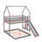 A Full-Over-Twin Bunk Bed Designed Like A House, Including A Slide, Integrated Ladder-106341972