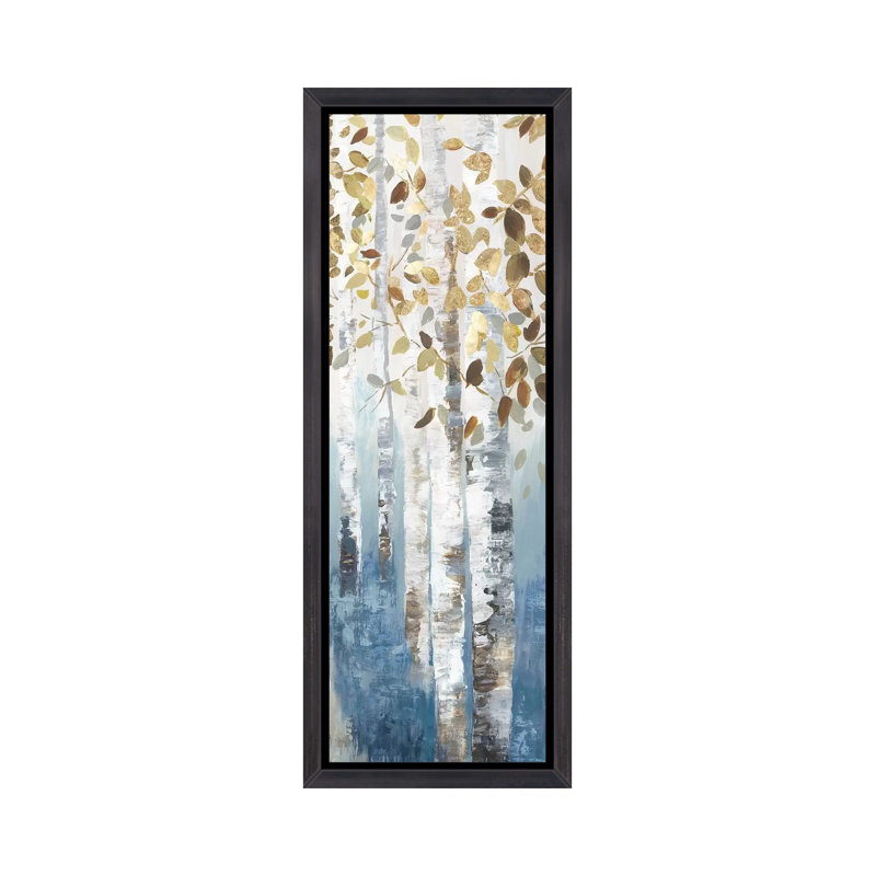 «New Path IV» par Allison Pearce - reproduction d'art, H 60 po x l 20 po x P 1,5 po, Toile avec cadre noir patiné, Non