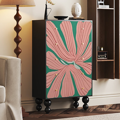 Living room bedroom tall feet locker decor cabinet
