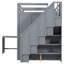 Lit mezzanine avec garde-robe, bureau et tablettes-766893264