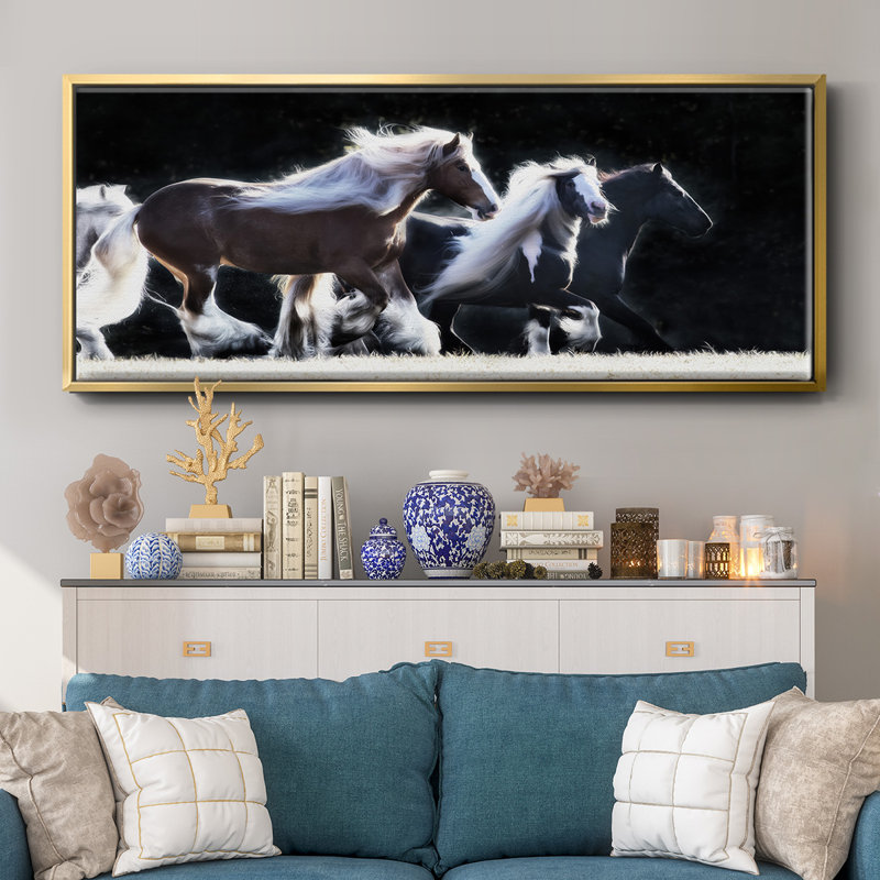 «Horse Motion X», toile encadrée, H 20 po x l 50 po