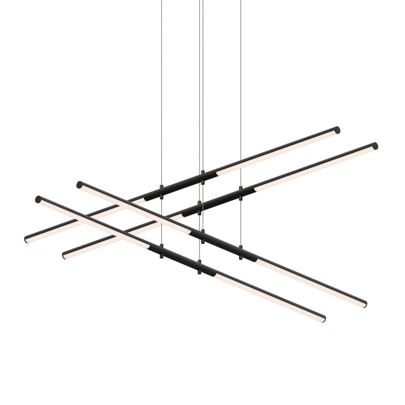 Tik-Tak 47.5" Satin Black Aluminum LED Pendant Light
