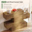 Console de 43,3 po en bois massif asymétrique, 31,5 po de hauteur, table de hall d'entrée ouverte à niveaux, canapé-lit flottant rustique, table d'appoint industrielle pour le salon