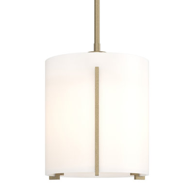 Exos 1 - Light Single Cylinder Pendant with Opal Shade