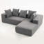Ensemble de canapé moderne modulaire en mousse avec 5 coussins décoratifs modulaires, revêtement doux, canapé modulaire en forme de L pour le salon, 96,46 po x 72,83 po x 23,03 po-564757622