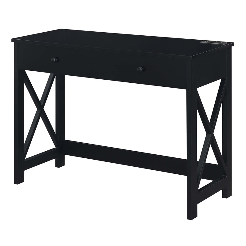 Bureau Ruya avec prises intégrées, Noir