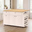 Îlot de cuisine avec chariot de rangement pour îlot de cuisine avec rallonge-1244345786