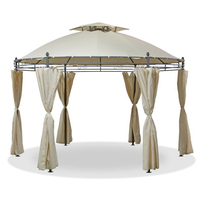 350 cm x 350 cm Terrassenpavillon Irick aus Stahl